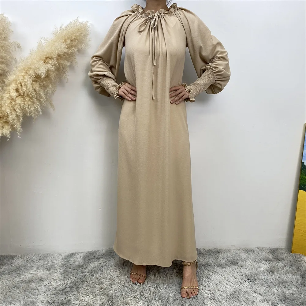 

Ramadan Dresses Kimono Muslim Women Clothing Robe Elastic Sleeves Elegant Abaya Turkey Dubai Kaftan Moroccan Caftan Woman Dress