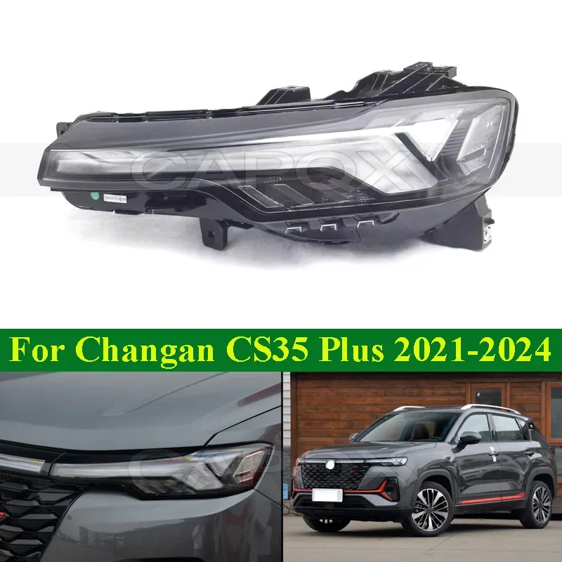 

CAPQX Front Bumper Head Light Head Lamp For Changan CS35 Plus 2021-2024 Headlight Headlamp Cover Shell Daytime Running Light