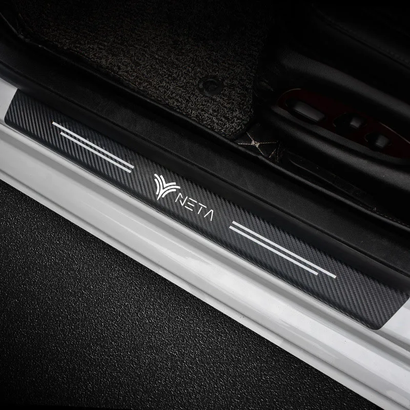 Auto Threshold Guard SEAMETAL Car Stickers Door Edge Protector For NETA V Nezha X U Nezha S NO1 E-TAKE AYA Accessories Interior