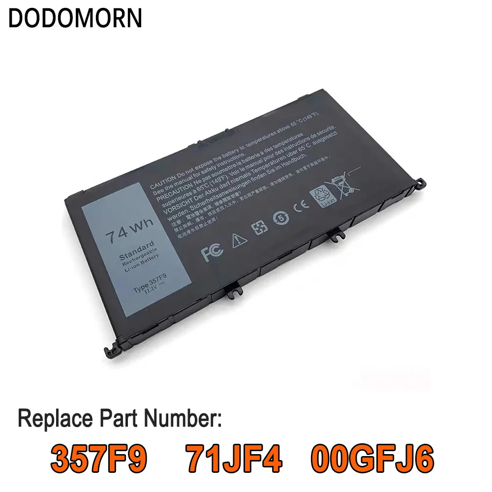 New 357F9 Laptop Battery For Dell Inspiron 15 5000 5576 5577 15 7000 7557 7559 7566 7567 15PD-1548B 5PD-1748R 15PD-1848B
