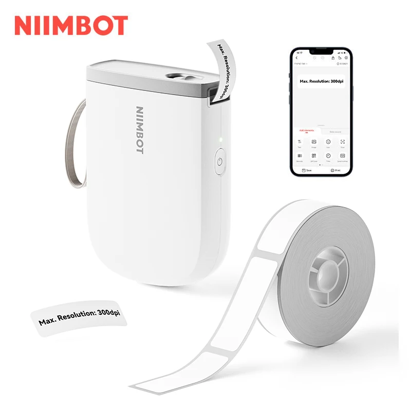 Niimbot-mini Portátil Bluetooth Impressora de Etiquetas sem Fio Cozinha Etiqueta Impressão Maker 300dpi Nova Versão Name Tag D11