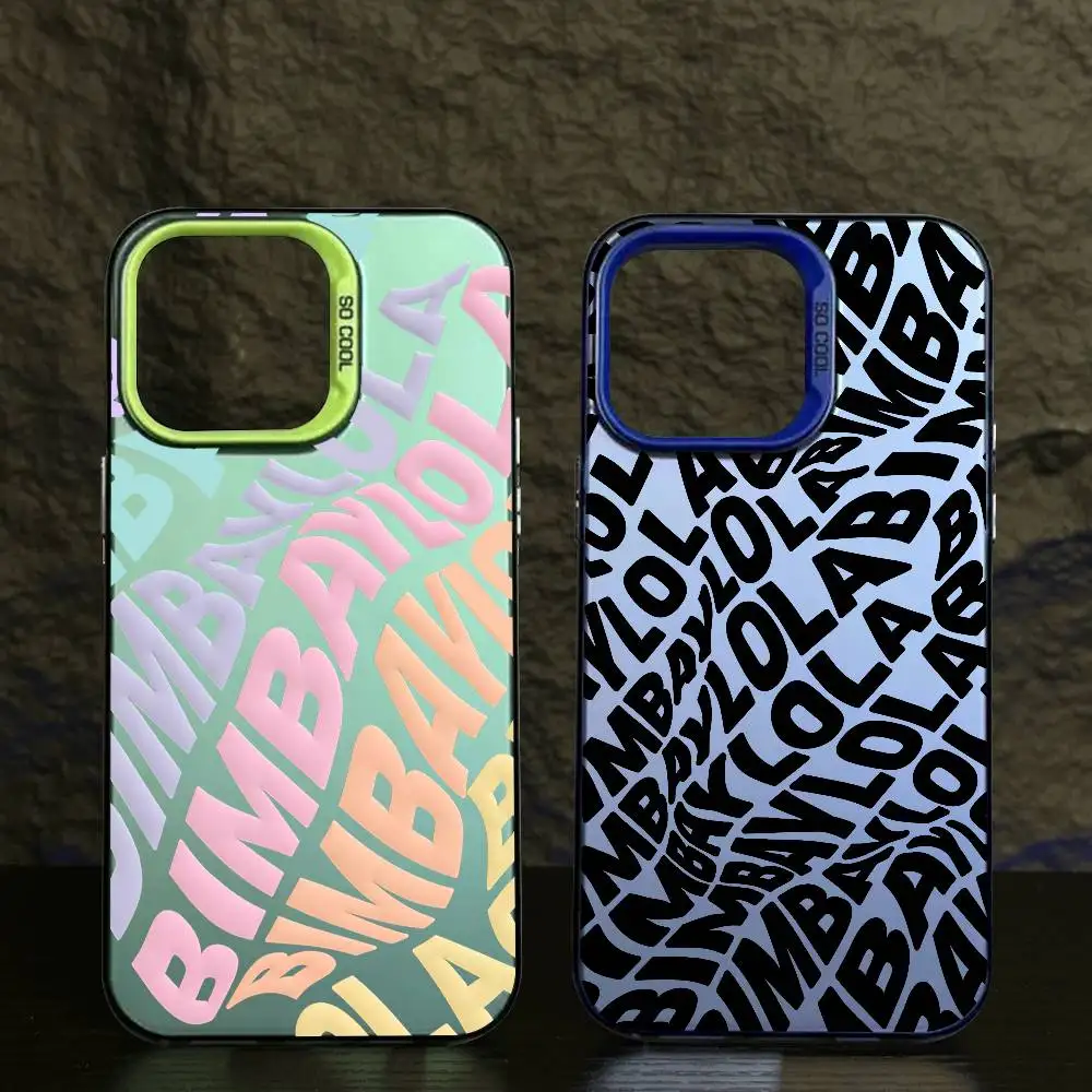 B-B-BimbaeS y L-L-LolaeS para iPhone 13 14 15 16 17 Pro Max 11 12 Plus 17 Air funda de teléfono Color mate
