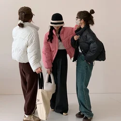 Jaqueta de algodão de penas de inverno feminina, roupa versátil, estilo coreano, moda curta, temperamento