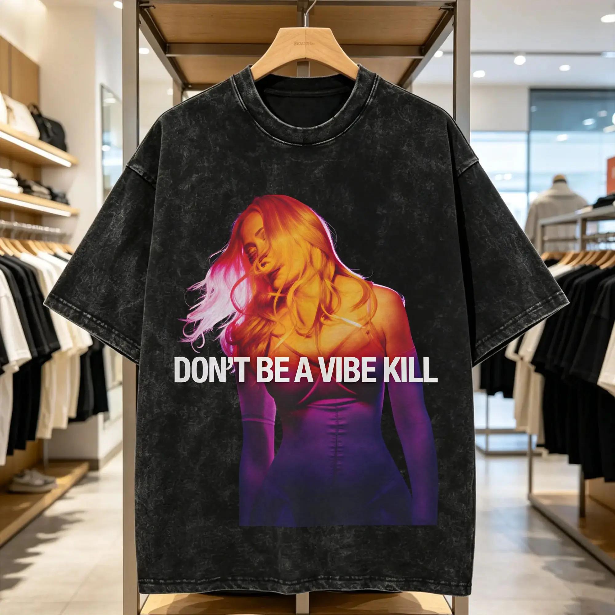 Madonnas 2026 T Shirt Men's  Pure Cotton Awesome T-Shirts Crewneck DON'T BE A VIBE KILL  Tees Short Sleeve Clothing Summer