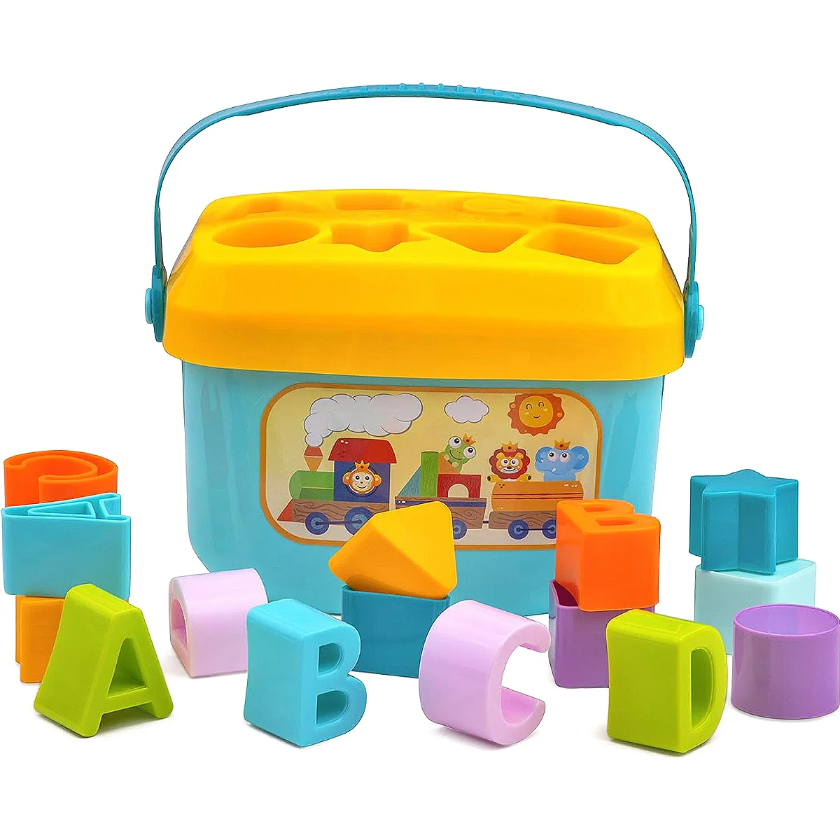 

Montessori Shape Sorter Toddler Toys, ABC and Shape Pieces, Sorting Shape Games, Developmental Toys for Children 18M+,gift