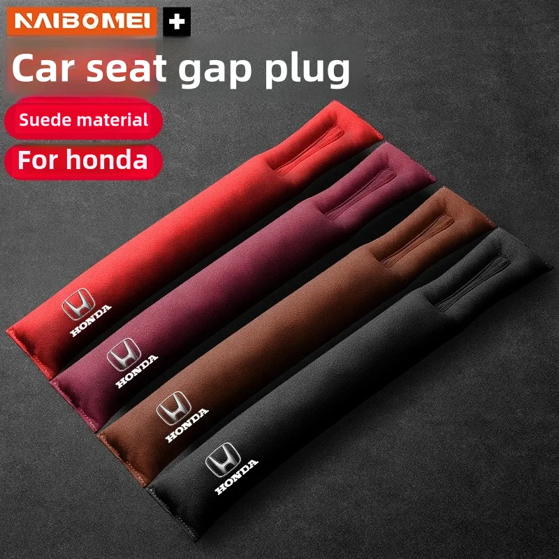 2Pcs Car Seat Gap Filler Side Seam Leak-proof Plug Strip Universal Car Interior Accessories For Honda Civic XR-V HR-V City Jazz