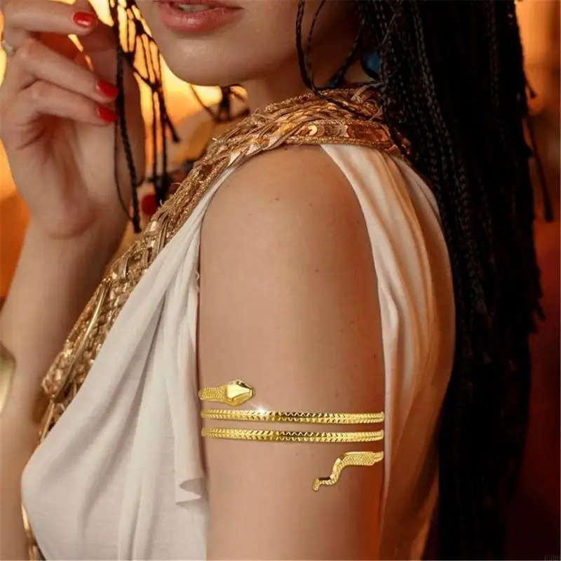 Delikatne opakowanie łańcucha ramienia dla kobiet dziewczęta mankiety ramionowe Open Boler Snake Armlet for Teen Girls Otwarte