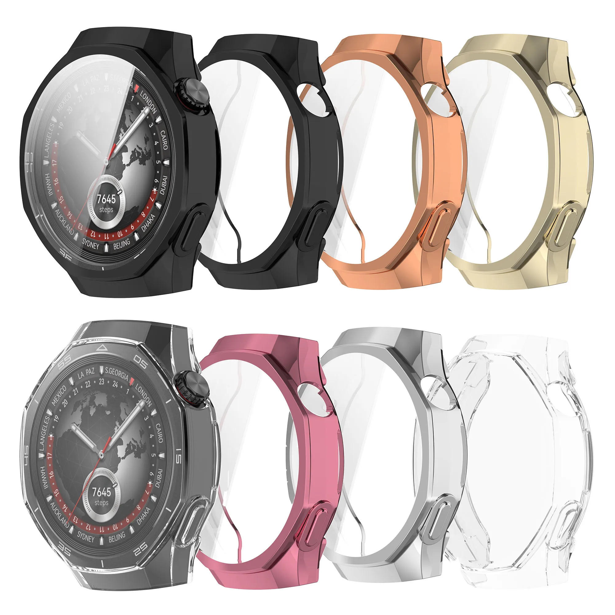 حافظة واقية من مادة TPU لساعة Huawei Watch GT5 Pro مقاس 46 ملم وغطاء ممتص للصدمات بإطار كامل الشاشة #1