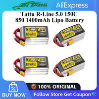 Tattu R-Line 5.0 150C 850 1400mAh Lipo Battery 4S/6S XT30 XT60 Plug FPV Racing Drone RC Quadcopter