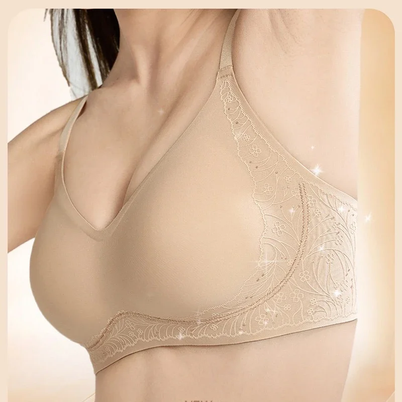 قطعة واحدة خالية من الأسلاك Traceless الصدرية مثير الثانوية الحد من الثدي الملابس الداخلية للنساء الصغيرة الصدر نمط جديد مريح #2