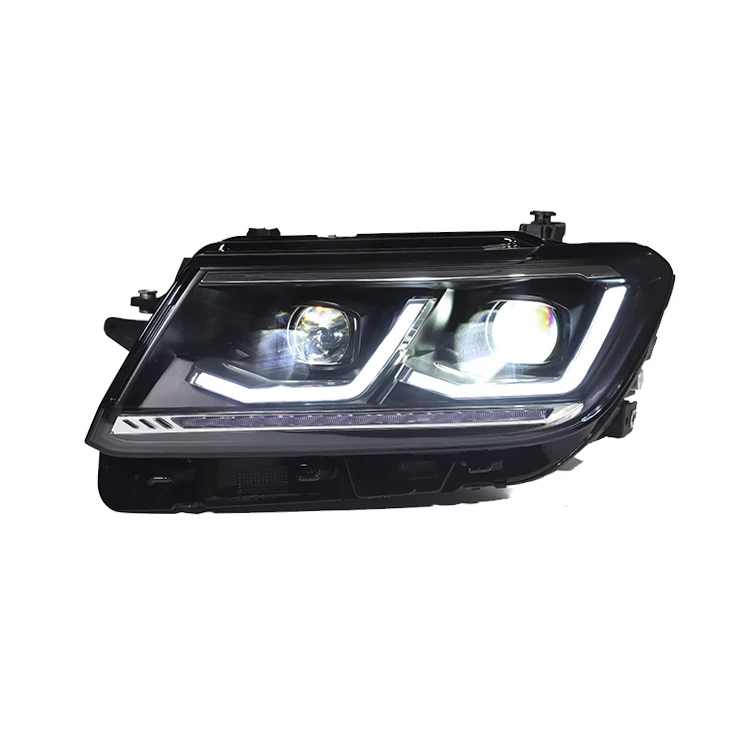 

Damei New Design Front Bumper Headlights Optional Red Demon Eye Projector Headlamp Lens LED Headlight For Tiguan 2009