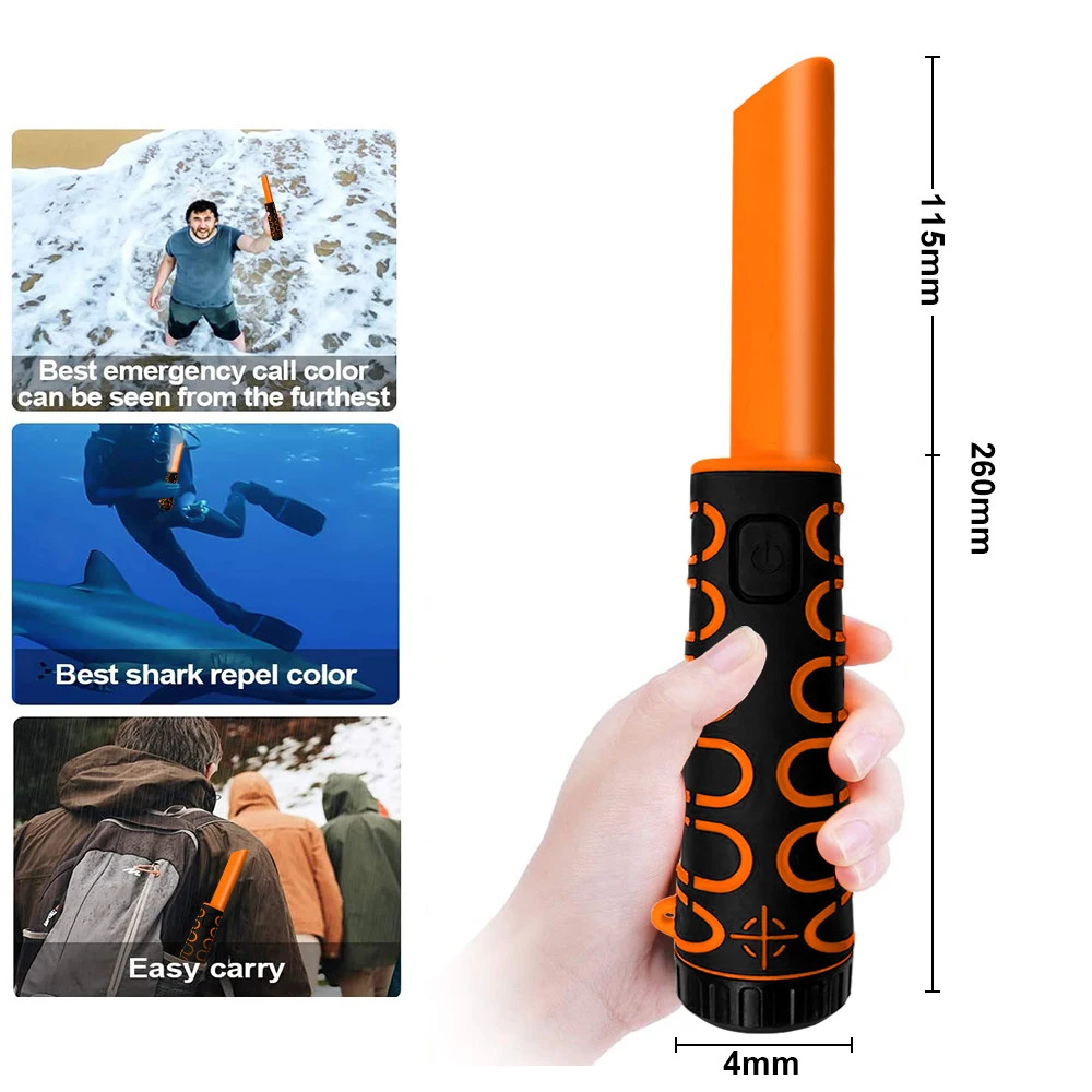 IP68 Handheld Underwater Positioning Pinpointer Metal Detector Diving Scuba For Coin Searching Tool