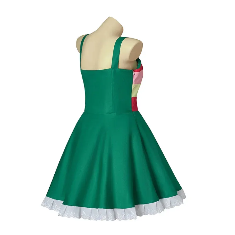 공주 스타 나비 코스프레 의상 녹색 드레스 역할 놀이 유니폼 할로윈 카니발 파티 드레싱 여성용