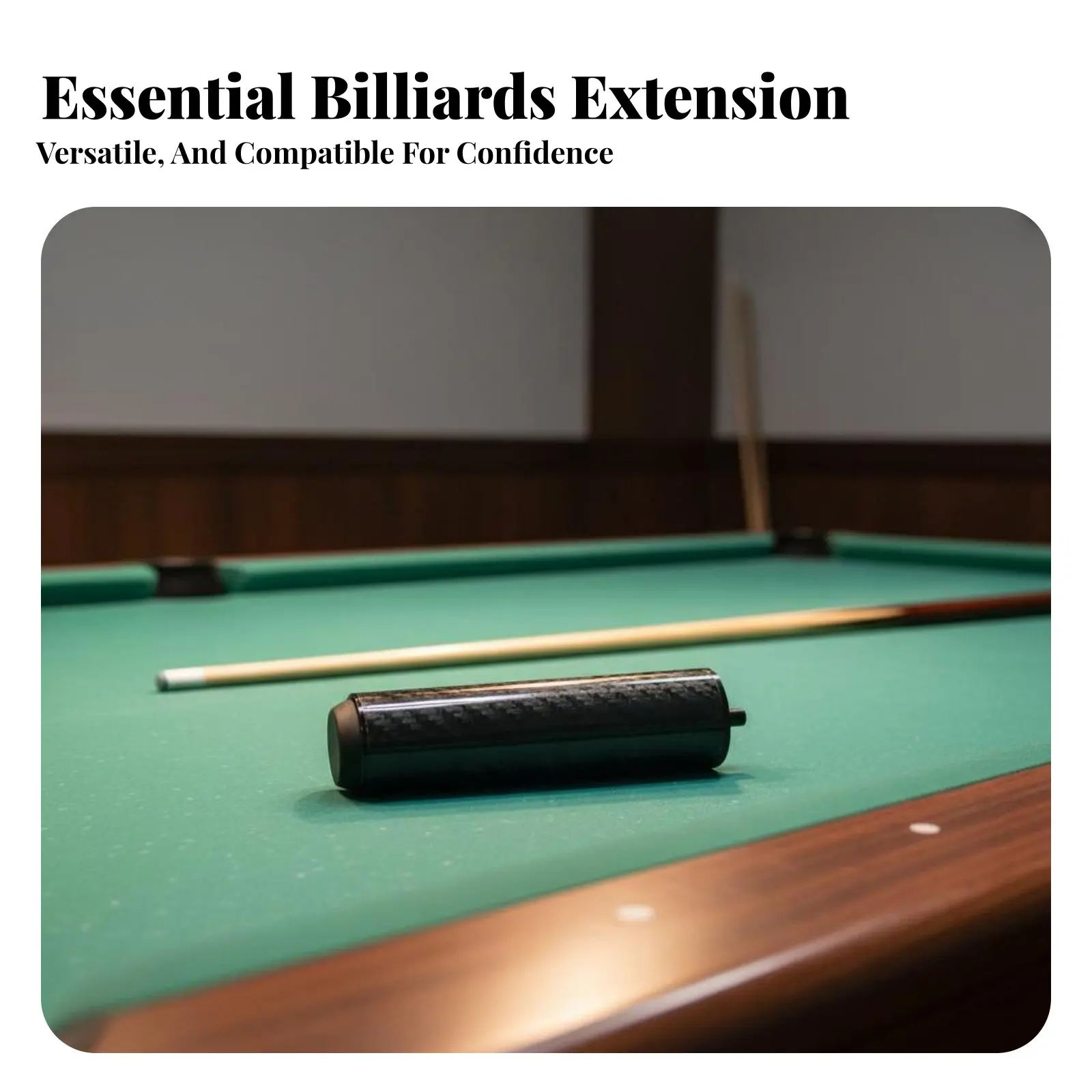 Pool Cue Extender Lightweight Pool Cue Extension Billiard Stick Extension Handle Long-Lasting Billiards Accessory