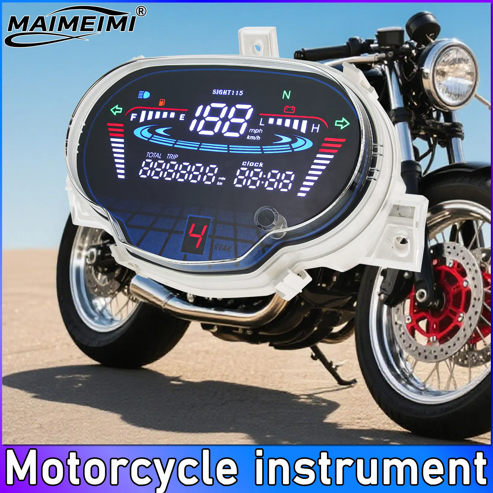 

12V LED Digital Motorcycle Speedometer RPM Dashboard Speedometer Fuel LEVEL Gauge 1FDH35101000 For Yamaha Sight 115/Crypton Fi