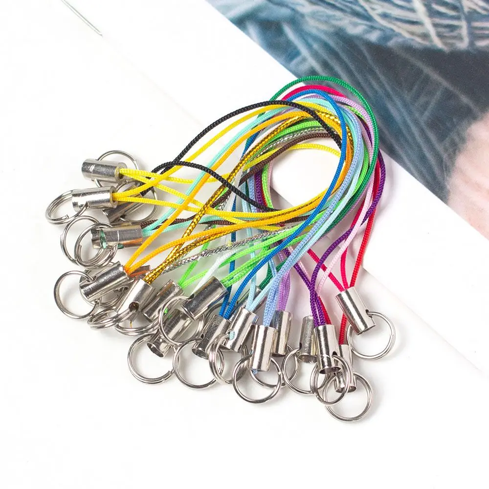 100pcs/ bundle Lanyard Threads Cords Pendant Handmade Materials Mobile Phone Jewelry Key Chain Jewelry Making Key Ring