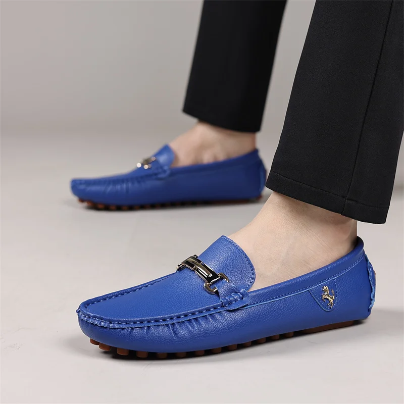 

Mens Shoes Loafers British Style Shoes Casual PU Leather Shoe Designer Slip on Boat Shoes Business Flat Driving Shoe Man Loafers