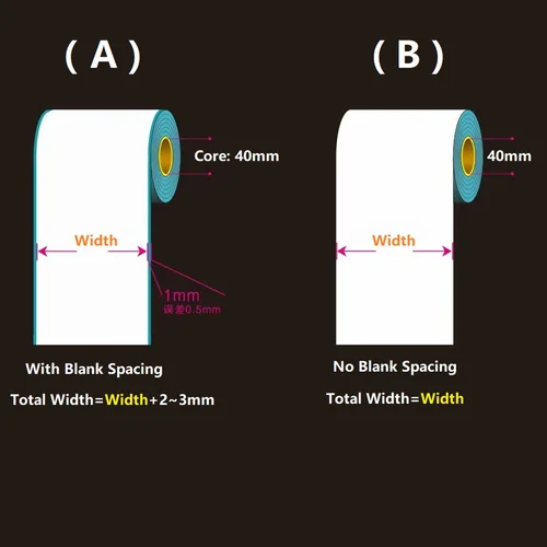 Imagen 2 del producto Papel de impresión autoadhesivo continuo térmico Big Roll 40 50 55 60 70 75 80 100 papel de etiquetas térmicas de 110 mm de ancho