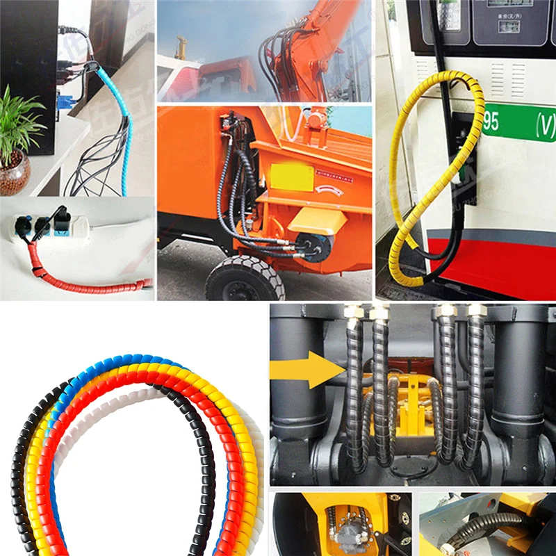 1M 10/14mm Wire Protective Tube Organizer Wrap Tubes Flame Retardant Cable Sleeve Cables Casing Cable Winding Pipe Protect