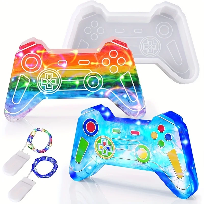 Game Console Controller Shape Silicone Mold，Crystal glue，DIYJewelry and Beadwork Making，Irregular Shape，Unique Gamer Decor & Gif