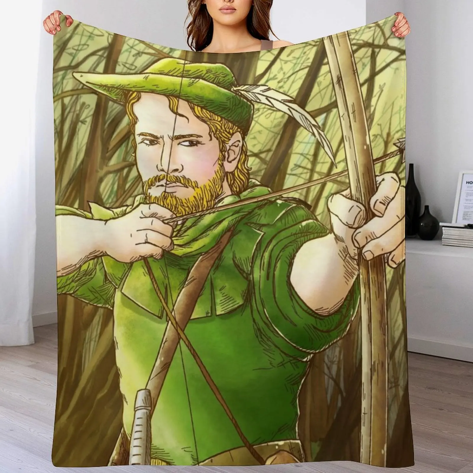 Robin Hood, The Legend Throw Blanket Soft Beds Furrys Blankets