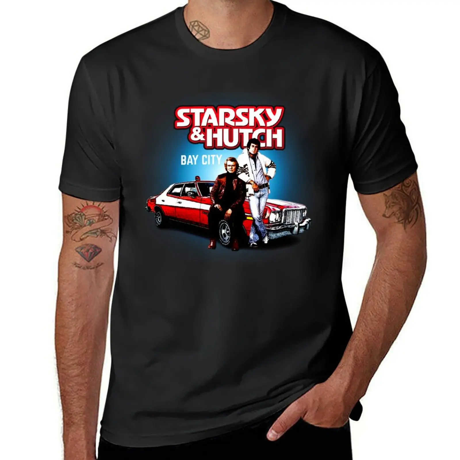 Starsky and Hutch TV series T-Shirt tops kawaii clothes men clothes