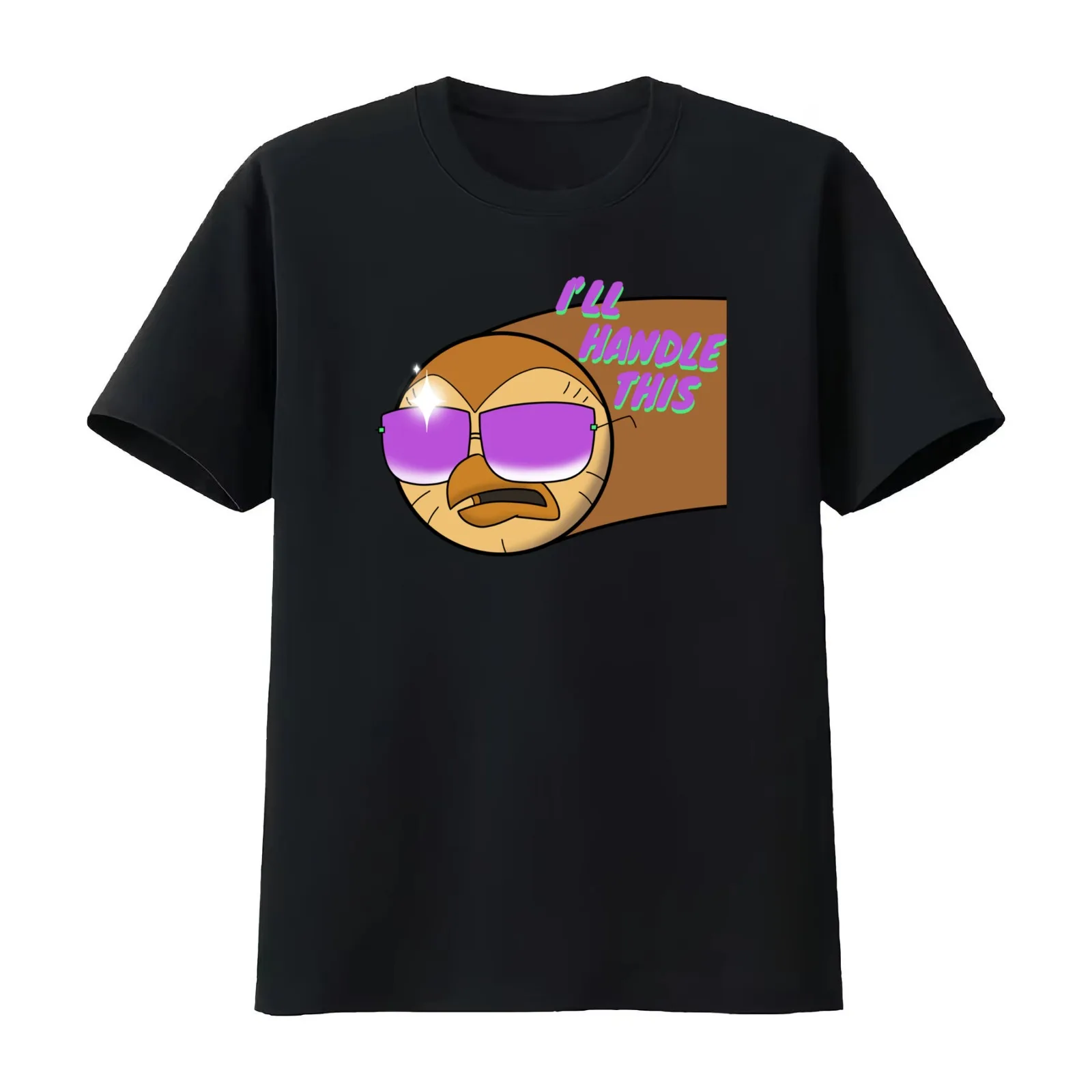Hooty I’ll Handle This T-Shirt Summer Casual Cotton Tee Oversized Streetwear Tops Vintage Graphic Print Unisex Men Women