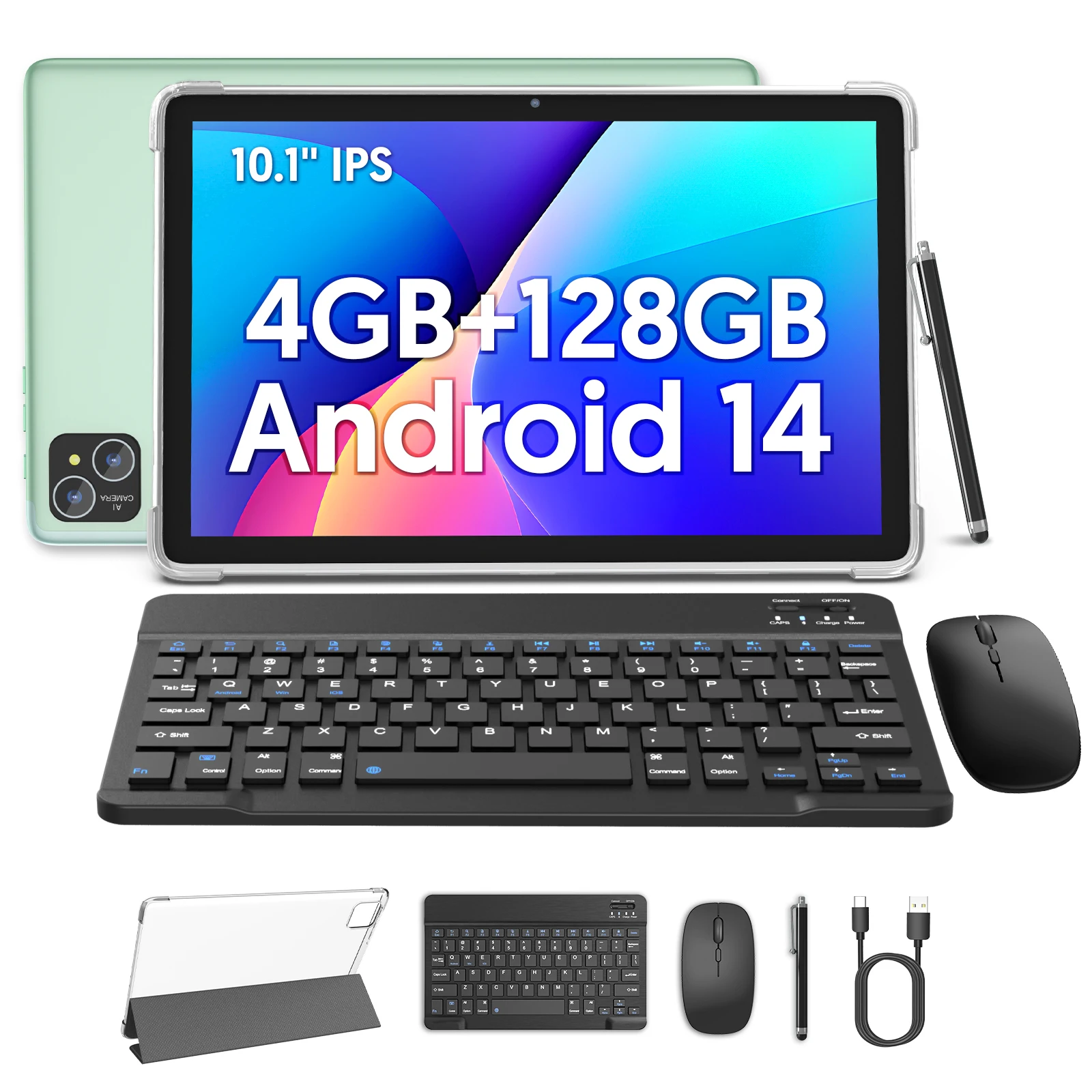 

BAKEN Android Tablet 10.1 inches, 8(4+4)GB+128GB, Octa-core processor, 8000 Mah large capacity battery