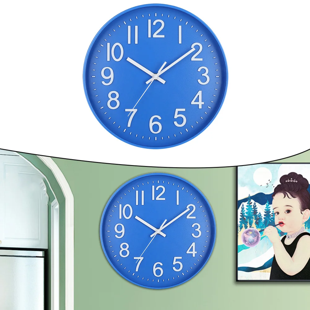 Sleek Silent Wall Clock 12 Inch for Living Room Bedroom Kitchen and Office Non Ticking for Distraction Environment