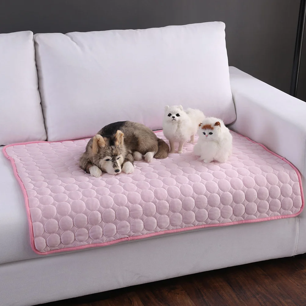 

Pet Summer Cooling Mat Pink Xl Cool Smooth Breathable Pad Dog Cat Bed Mat Crate Kennel Car Travel Cooling Cushion