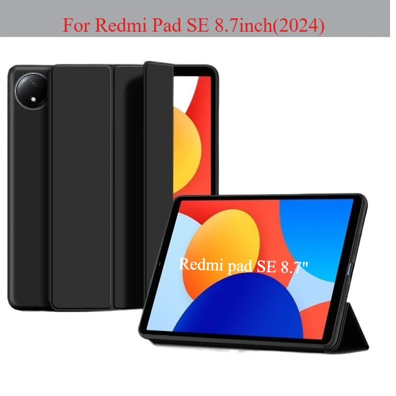 

Чехол для Redmi Pad SE 8,7 дюйма 8 7 Чехол для планшета Xiaomi Redmi Pad SE 2024 8 7 4G (8,7 дюйма) из искусственной кожи Smart Auto sleep Flip Stand Holder