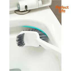 1/2Pcs Wall Mounted Double-Sided Elbow No Dead Corners Cleaning Squatting SinkLong Handled Toilet Brush Suction Cup Type