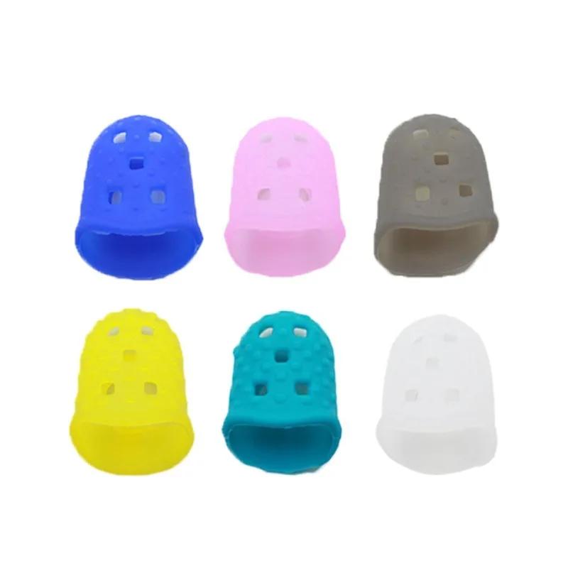 Guitar Fingertip Protectors 5 PCS Silicone Finger Guards 5 Sizes