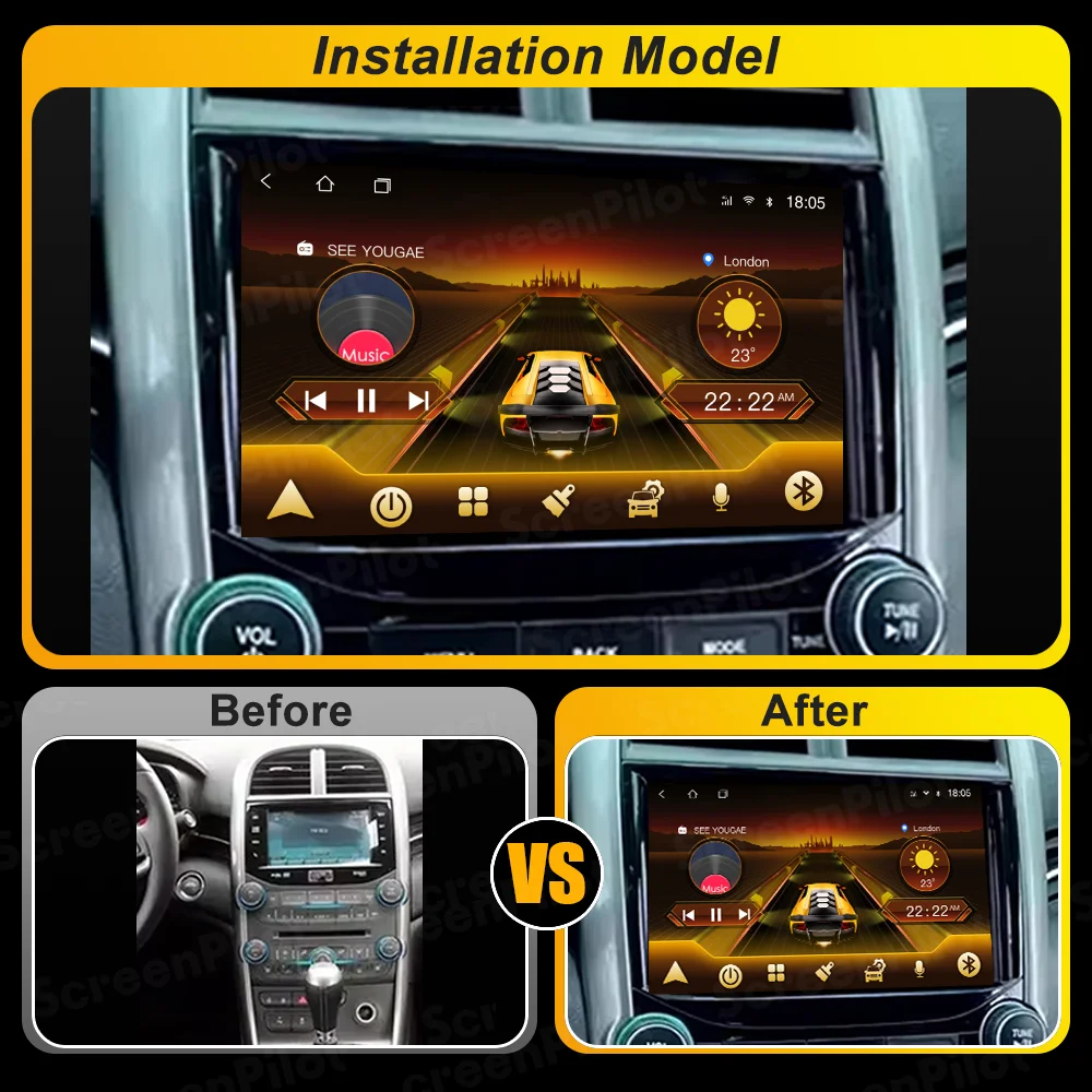 Android 16 FOR Car Radio Chevrolet Malibu XL 2012 2013 2014 2015 Multimedia Video Player 2 din Carplay Bluetooth 8 Core Wifi 5G