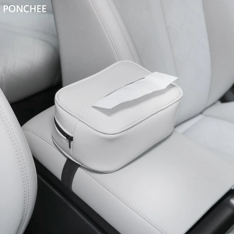 For Atto 2 Yuan Pro Yuan UP 2024-2026 Leather Tissue Package Armrest Compartment Tissue Box Automobile Modification Supplies