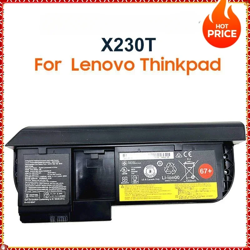 Аккумуляторы для ноутбуков X230T, аккумулятор для планшетов Lenovo Thinkpad X230T 45N1078 45N1079 45N1075 45N1077 45N1074 67+ 11.1V 63WH