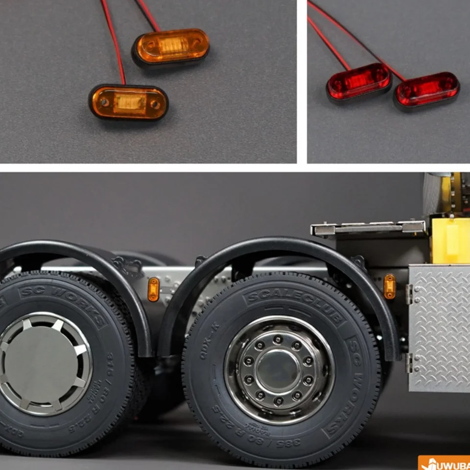 Width indicator light Warning light Hazard indicator light for Tamiya 1/14 trailer truck mud truck toy model DIY