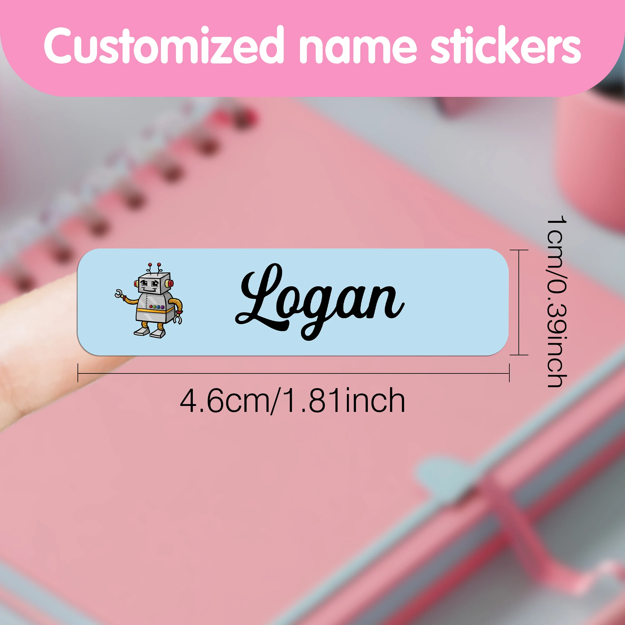 علامات اسم شخصية الغريبة حفلة عيد ميلاد زينة زجاجة تسمية ملصقات مقاومة للماء للأطفال لوازم حفلات استحمام الطفل #5