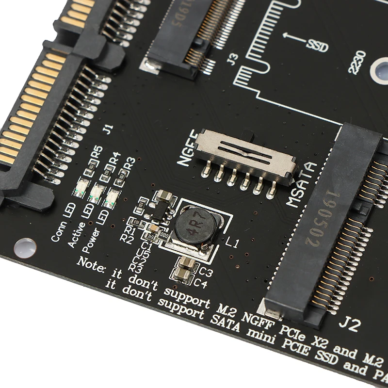 

1pcs M.2 NGFF MSATA SSD to SATA 3.0 Adapter 2 in 1 Converter Card for PC Laptop Hardware Accessories