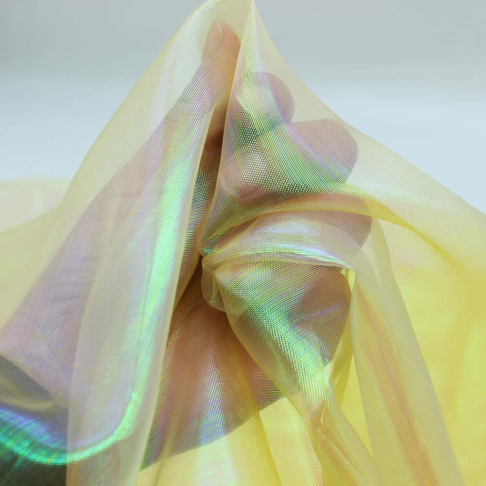 2/3/5m Mercerized Tulle Fashion Fluorescent Organza Fabrics Shiny Stage Wedding Decor Transparent Handmade DIY Material By Meter view 3