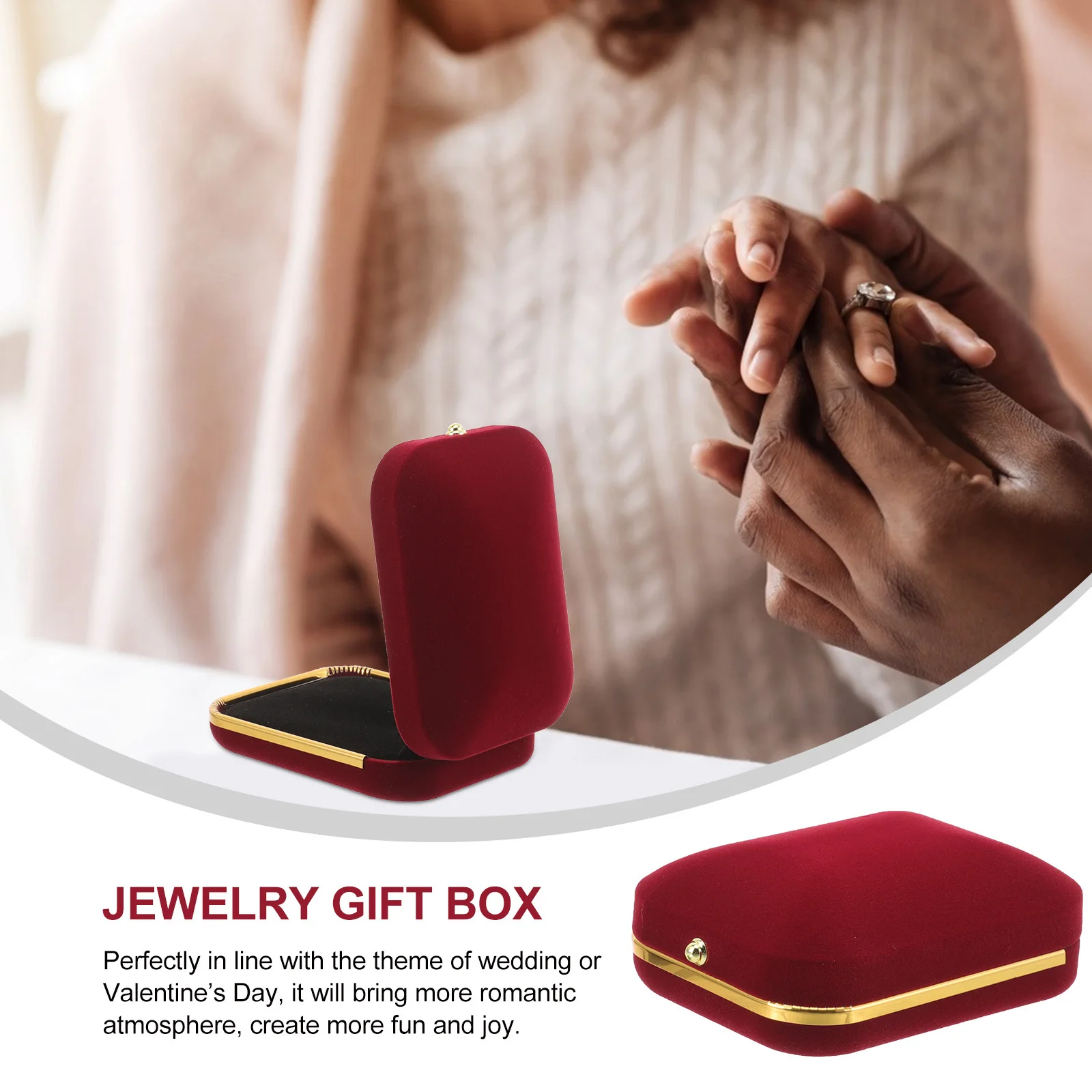 

Jewelry For Necklace Gift Box Small Jewelry Gift Box Ring Earring Packaging Wedding Valentine Day Decorative Boxes Lids