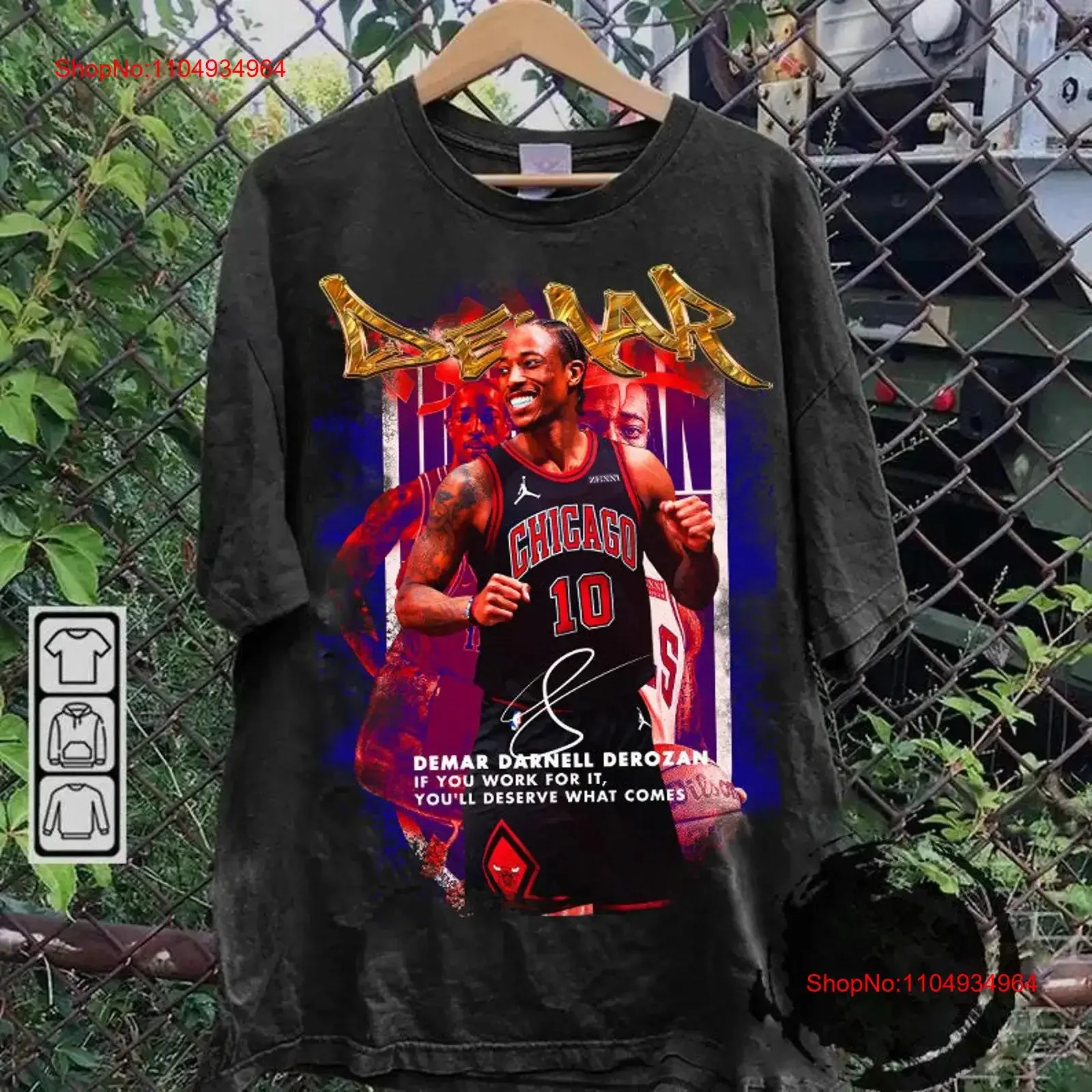تي شيرت Demar Darnell Derozan إذا كنت تستحق ما يأتي، تي شيرت عتيق مغسول وجيد التهوية للجنسين #1
