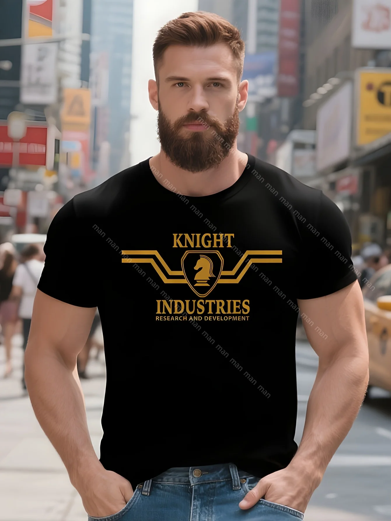 

Knight Industries Rider Inspired T Shirt 80s TV Show Retro Classic Hoff# color: Black, size: M