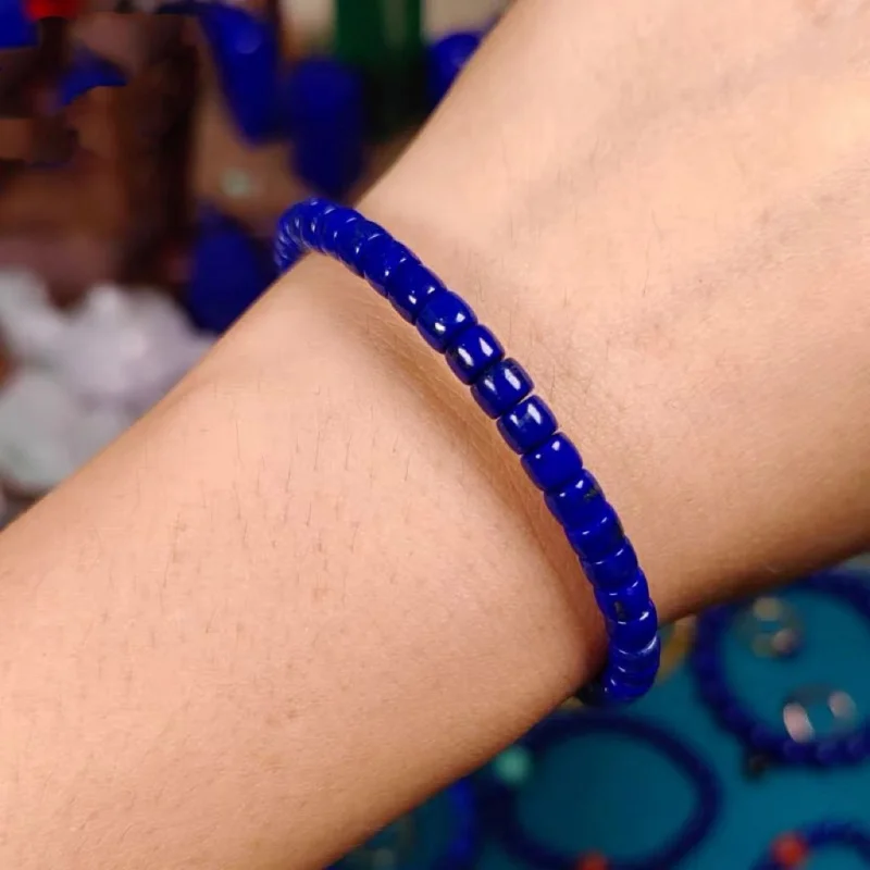 

Natural Lapis Lazuli Spacer Pads Bracelet Buddhist Beads 108 Bodhi Accessories