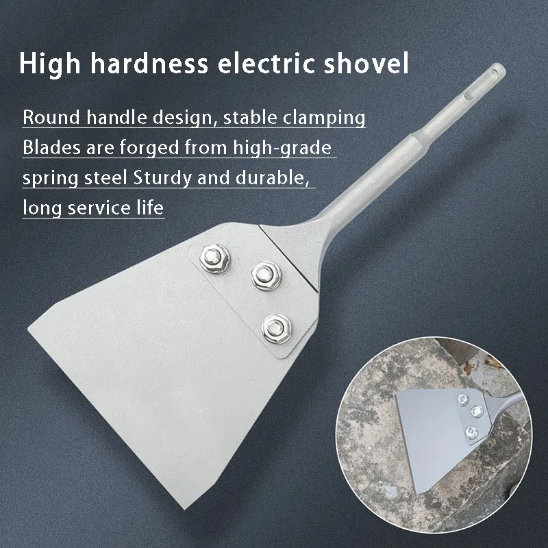 Electric Shovel With Round Handle Ultra-Thin SDS Two-Pit Two-Slot Floor Shovel For Trenching Hexagonal Widening Shovel