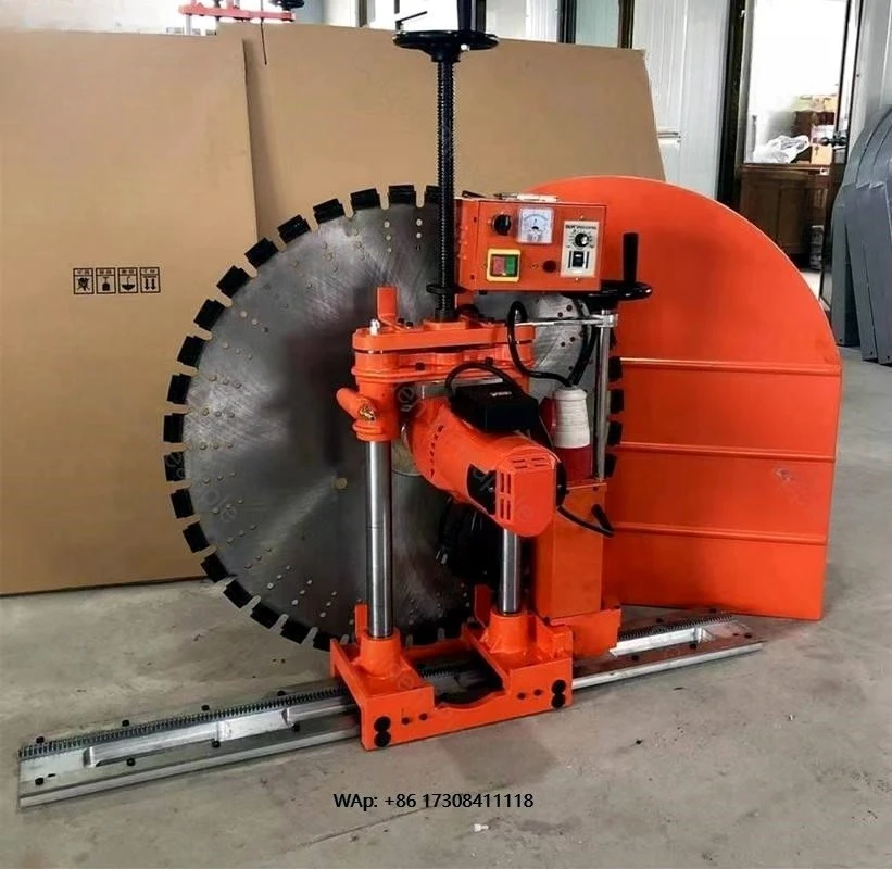 High-Power Automatic Hydraulic Concrete Wall Cutting Machine and Cement Slotting Machine Rail Type Metal Construction