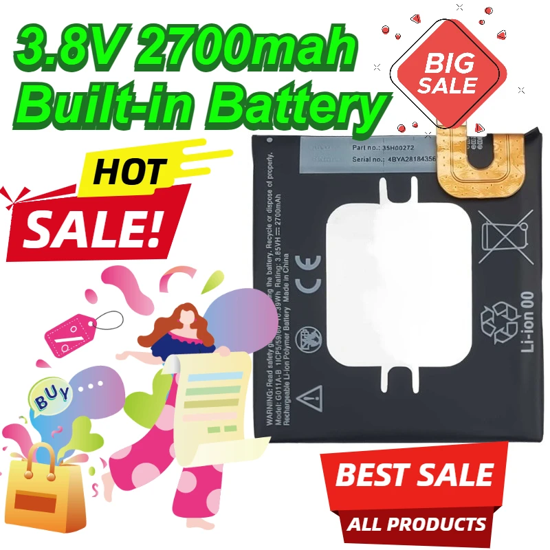 3.8V 2700mah Built-in Battery for Google Pixel 2/BG2W Mobile Phone (Model G011A-B)