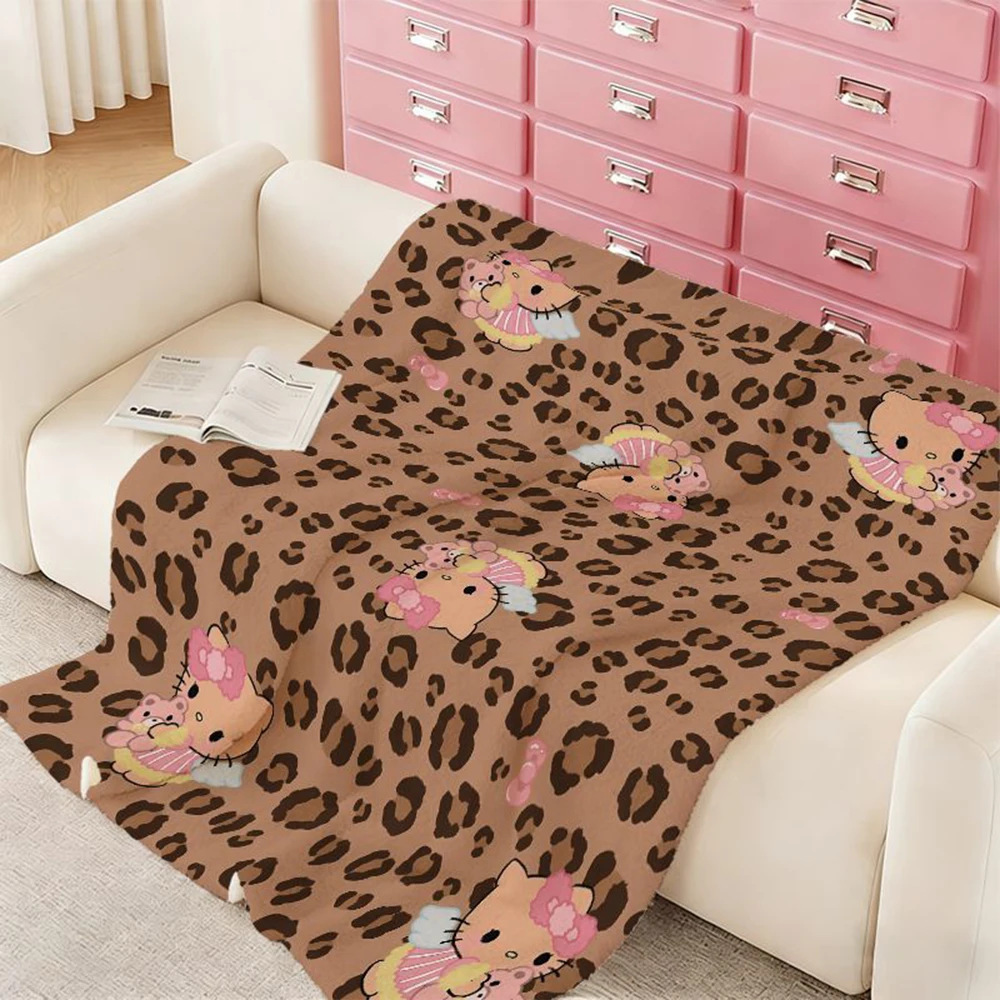 1 Stück Sanrio Four Seasons Flanelldecke – warme und bequeme doppelseitige Flanelldecke – perfekt für den Bürogebrauch – Su