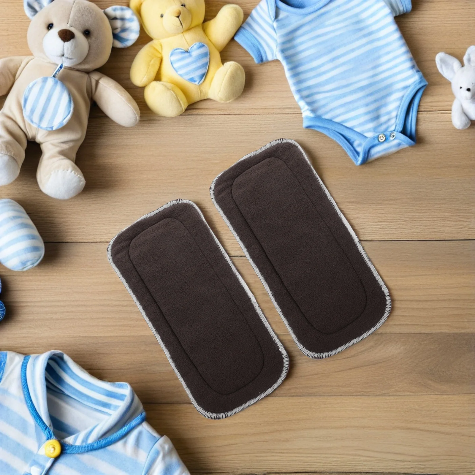 

4 Pcs Soft Dry Diaper Infant Diapers Charcoal Fibre Baby Inserts Washable