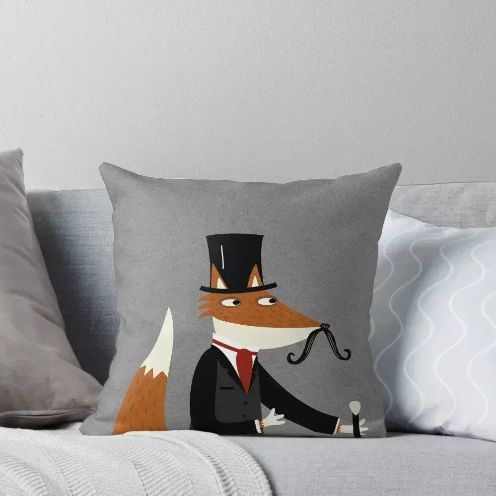 Gentleman Fox Throw Pillow Room decorating items Decorative Pillow Covers For Sofa pillow